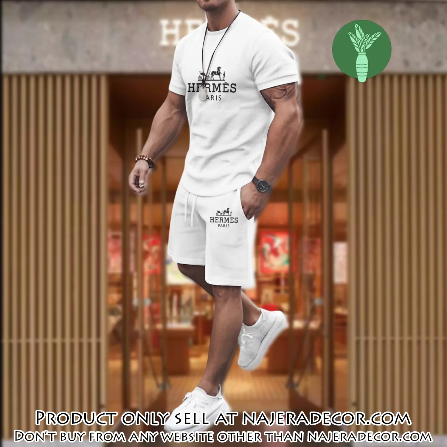 Hermes combo unisex tshirt & short limited luxury outfit cts1109 njr3002506